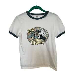 Vans White Skeleton Short Sleeve T-shirt XS